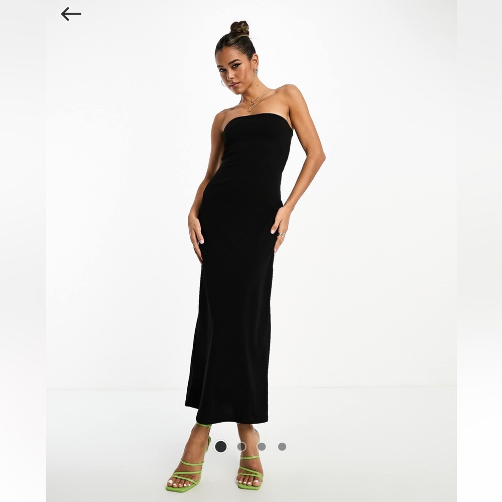 ASOS Black Strapless Maxi Dress